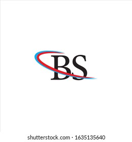B S letter logo monogram design design with vector on white color background.BS