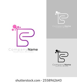 B and S logo with line style, BS logo simple, business icons