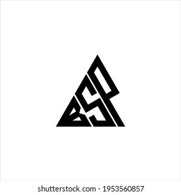 B S P letter logo creative design. BSP icon