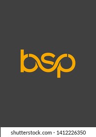 B S P letters joint logo designing template 