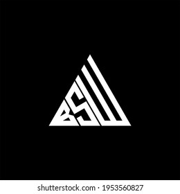 B S W letter logo creative design. BSW icon