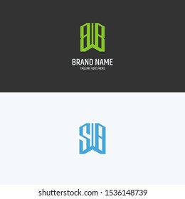 B SA monogram Logo Set modern graphic design, Inspirational logo design for all companies. -Vectors