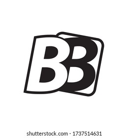 B B shadow letter logo design concept