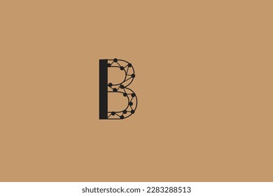 B DISEÑO DE LOGOTIPO SHAP E ICONO SIMBÓLICO ABC