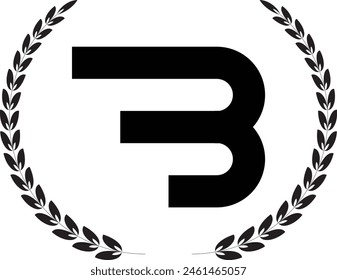 B shaped LOGO simple vector illustration