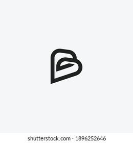 B simple moderno icono símbolo de símbolo de logotipo símbolo plantilla de vector