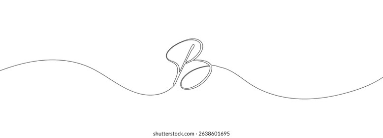 
B single line drawing of a letter j. Continuous line alphabet symbol icon. One line icon. Vector illustration.    
