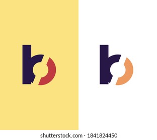B pequeño logotipo vectorial de letra y diseño.Las ideas son muy sencillas y geniales.