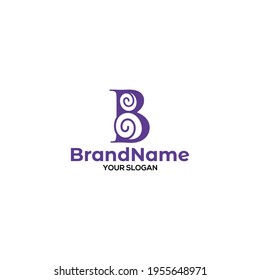 Vector de diseño de logotipo espiral B