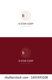 B star corp company logo template.