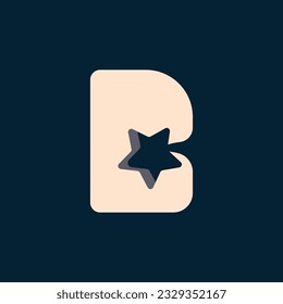 B star logo design illustration.
