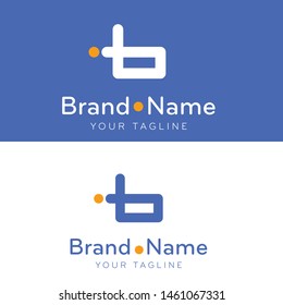 B Stylized logotype with dots