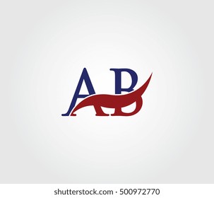 A and B Swoosh Initial Logo Letters For Business Card, Download, Project, Template Design, Vector Element and Business Identity.