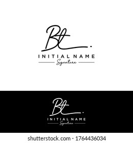 B T BT Initial letter handwriting and signature logo.