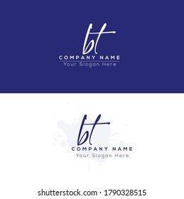 B T BT Initial letter handwriting and signature logo. Beauty vector initial logo .Fashion, boutique, floral and botanical