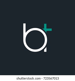 B T double round letter design vector