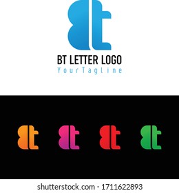B-T-Letter-Logo - Logo für B-Buchstaben - Logo für T-Buchstaben - Logo für Farbbriefe