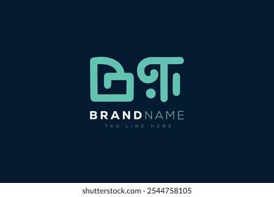 B and T logo design. BT abstract Letters Logo Monogram. This logo design is the process of creating a visual symbol that represents a brand, company, or individual.
