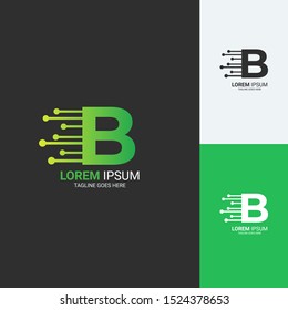 b tech logo elements template vektor