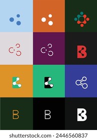 B - tech or networking logo