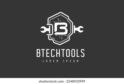 B tech tools logo design idea