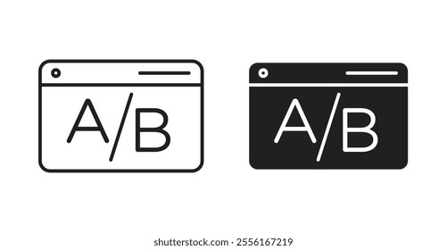 A B test Filled flat icons set for apps and web ui designs.