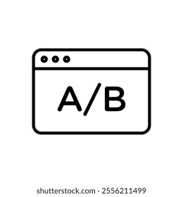 A B test icon isolated on white background