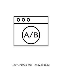 A B test icon logo sign set vector outline