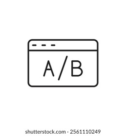 A B test icon Outline vector line symbol