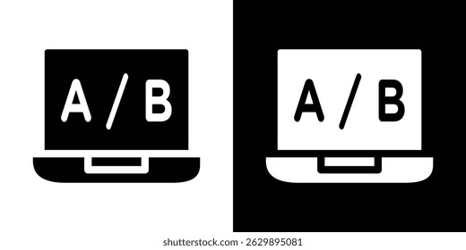 Un icono de prueba B en estilo de diseño plano sólido de moda.