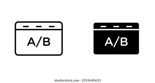 A B test icons for app and websites.