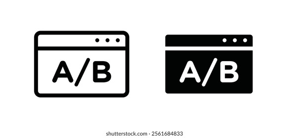 A B test icons for web ui designs