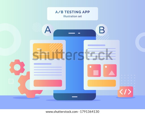 B Testing App Illustration Set Result Stock Vector (Royalty Free ...