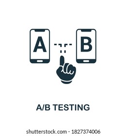 A B Testing icon. Creative element sign from app development collection. Monochrome A B Testing icon for templates, infographics and more.