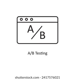 A B Testing icon. Creative simple liner A B Testing icon for templates, on white background..eps