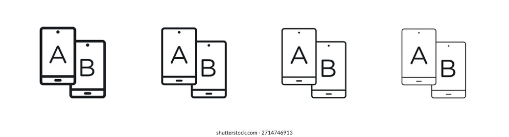 A B icono de prueba Eps10. iconos Diseño gráfico