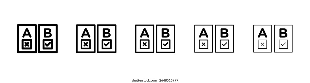 A B testing icon. graphic icon design template