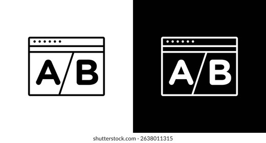 A B testing icon Graphic vector set for ui design