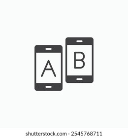 A B testing icon in solid style.