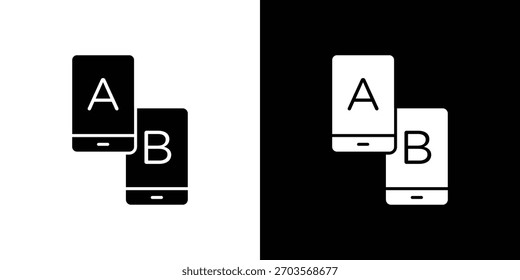 A B testing icon symbol logo. Graphic template.