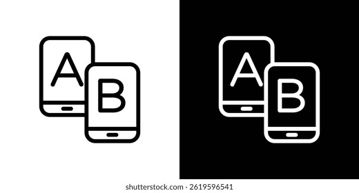 A B testing icon Vector symbol in trendy flat style