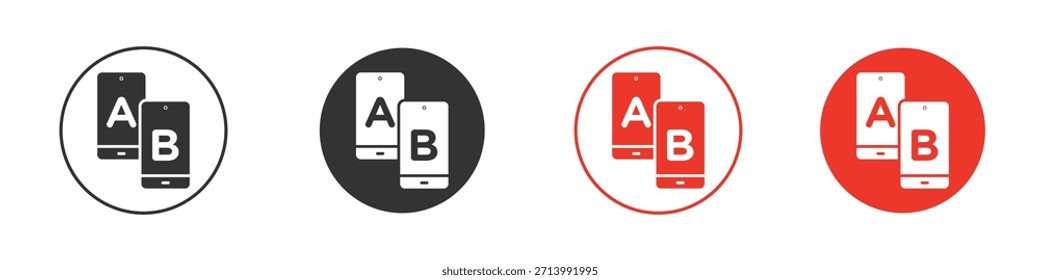 A B ícone de teste. web vetor design