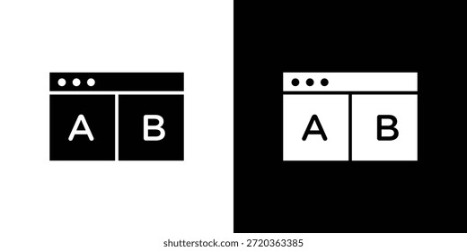 Iconos de prueba A B para proyectos gráficos y de Diseño web