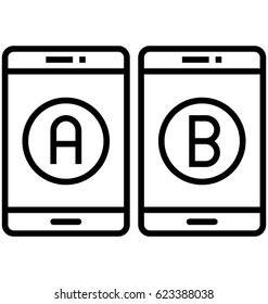 A B Testing Vector Icon