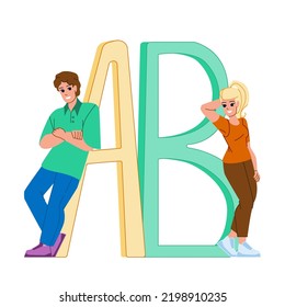 A B Testing Vector. Split Business, Data Comparison, Web Traffic, Seo Hypothesis, Technology A B Testing Character. People Flat Cartoon Illustration