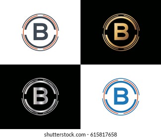 B text logo design