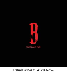 b text logo design different color or style