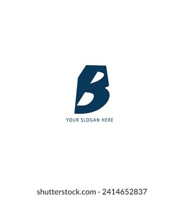 b text logo design different color or style