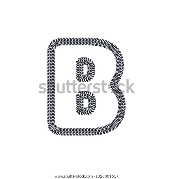 B Tire Print\
Track Letter Logo Icon\
Design