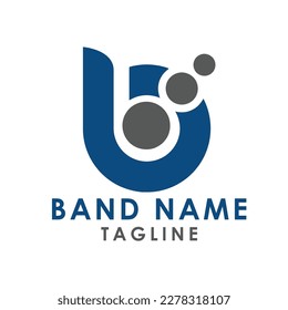 b typography logo design alphabet